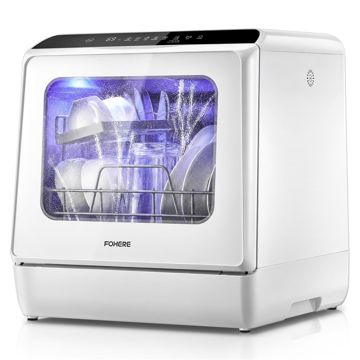 Countertop Dishwasher with Delay Start, 5+1 Wash Programs
