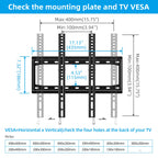 HOME VISION Heavy Duty Tilt TV Wall Mount for 32-86 Inch Flat/Curved Screen