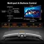 SANSUI 24 Inch Gaming Monitor 200Hz 1Ms FreeSync HDR 110% sRGB FHD 1080P Computer Monitor HDMI DP Ports Eye Care Frameless VESA Mount Cable Management(ES-G24F4L HDMI Cable Included)