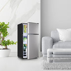 DEMULLER 2.4 Cu.Ft Small Refrigerator with Freezer Mini Fridge Removable Plastic Shelves Ideal for Apartment, Dormitory, Baby Pink