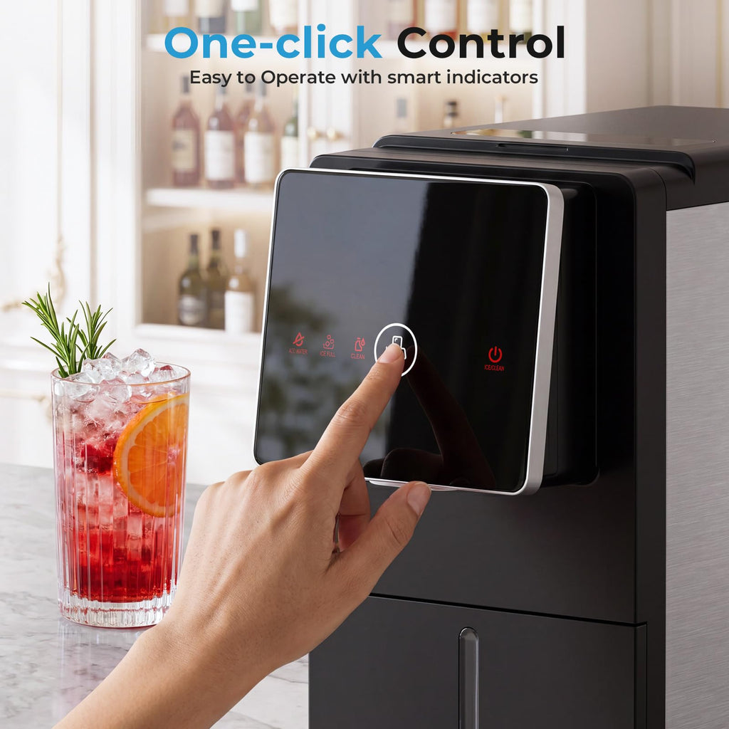 Antarctic Star Nugget Ice Maker Countertop with Self-Dispensing, 33lbs/24H