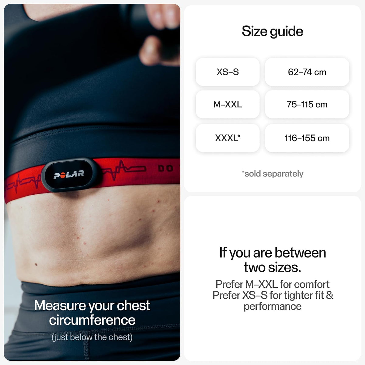 Polar H10 M-XXL Heart Rate Sensor Bluetooth & ANT+