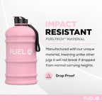 Fuel24 Jug - 2.2 Litre Water Bottle - Extra Strong Flex Material - Drop Proof, Pop or Straw Cap Options - 2.2L Large Gym Sports Bottle, BPA FREE