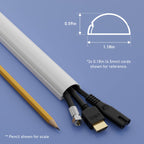 D-Line 157in Cord Cover Kit, Self-Adhesive Wire Hiders, Paintable Cable Raceway to Hide Wires on Wall, Electrical Cable Management - 10x 15.7 Lengths & 19 Accessories - 1.18" (W) x 0.59" (H) - Beige