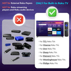 【2-Pack】 for Roku TV Remote,Replacement for TCL,ONN, Hisense Roku TVs
