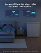 7.0 Cu Ft Chest Freezer - Energy Saving Quiet Top Open Door Mini Freezer Adjustable 6 Thermostat - Compact Small Deep Freezer w/Removable Basket and Defrost Water Drain for Home/Apartment/Garage
