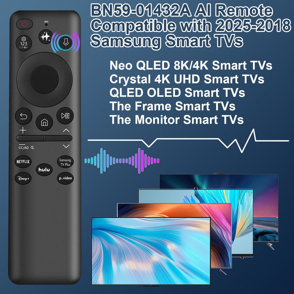 Universal Remote for All Samsung TV Remote, Replacement Compatible with All Samsung LED, LCD, QLED, HDTV, 3D Series Smart TVs (BN59-01259B)