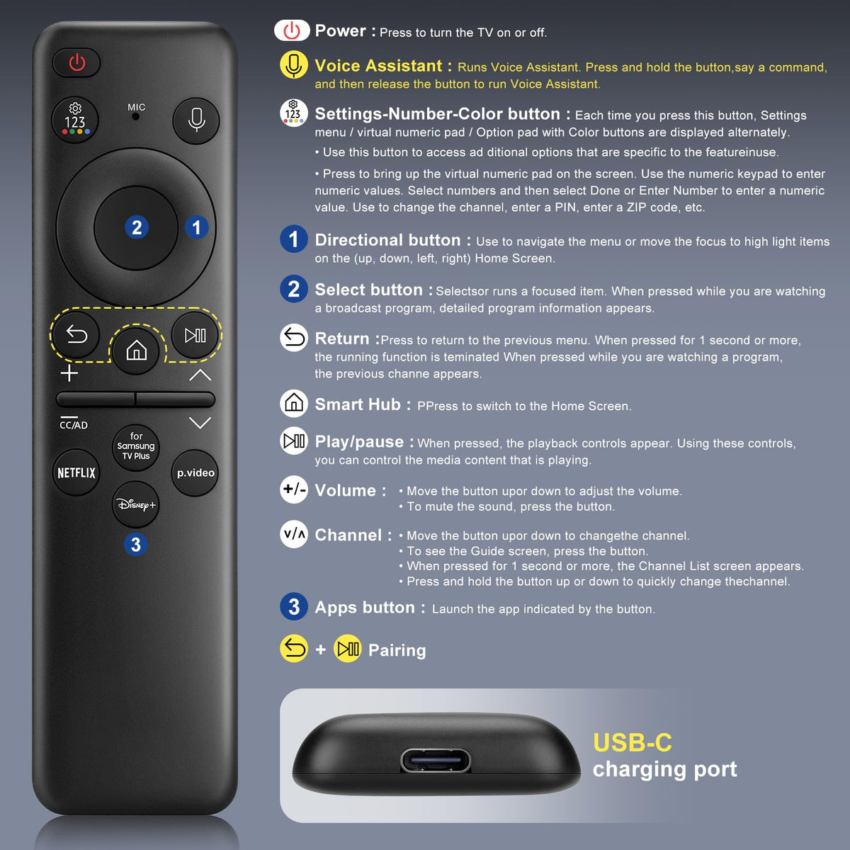 Only for TCL Google TV Remote Control Replacement, Responsive, No Setup
