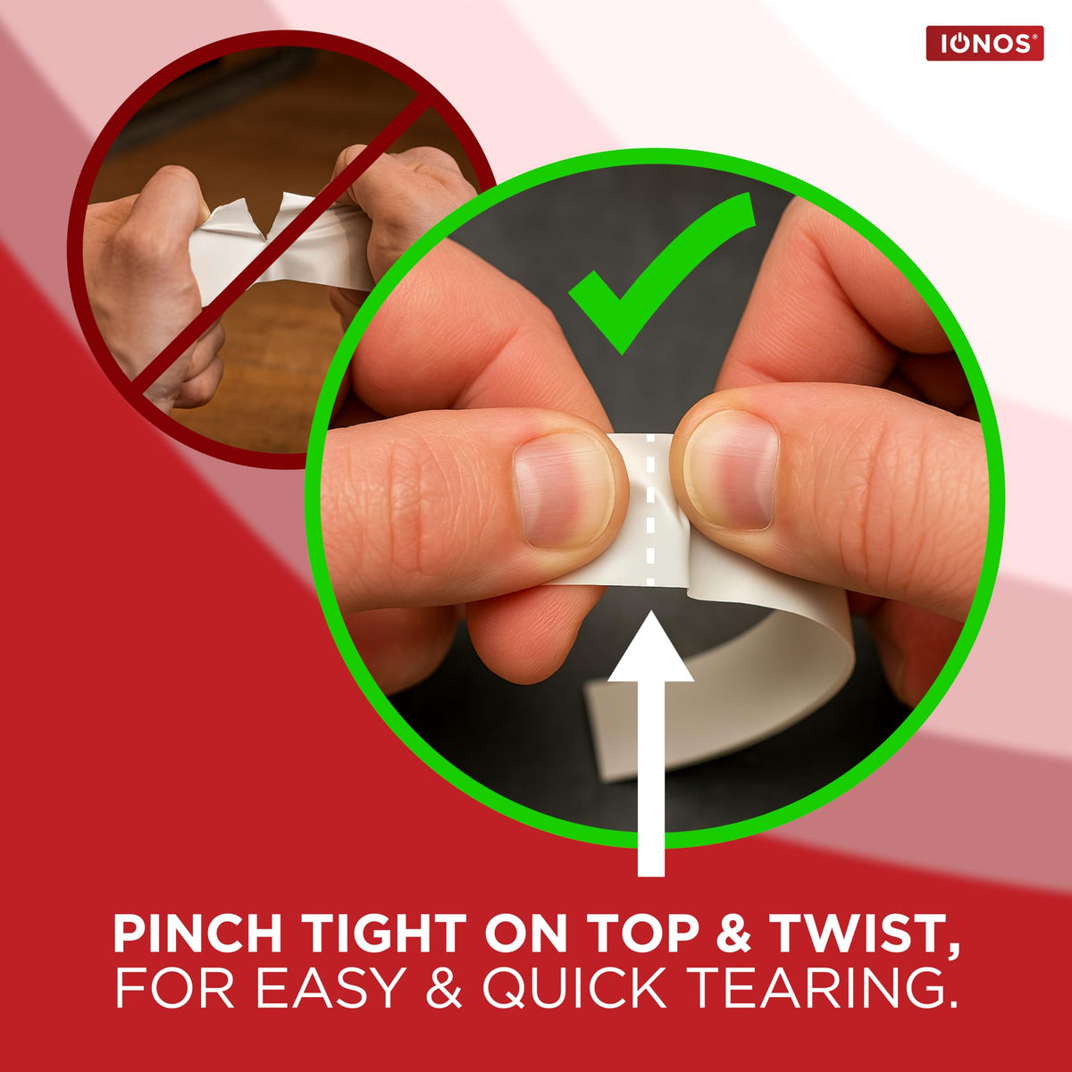 Status IONOS Red PVC Tape, 33 metres, Pack of 1