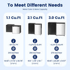 BANGSON 1.1 Cu.ft Upright Mini Freezer for Dorms Apartment, Silver