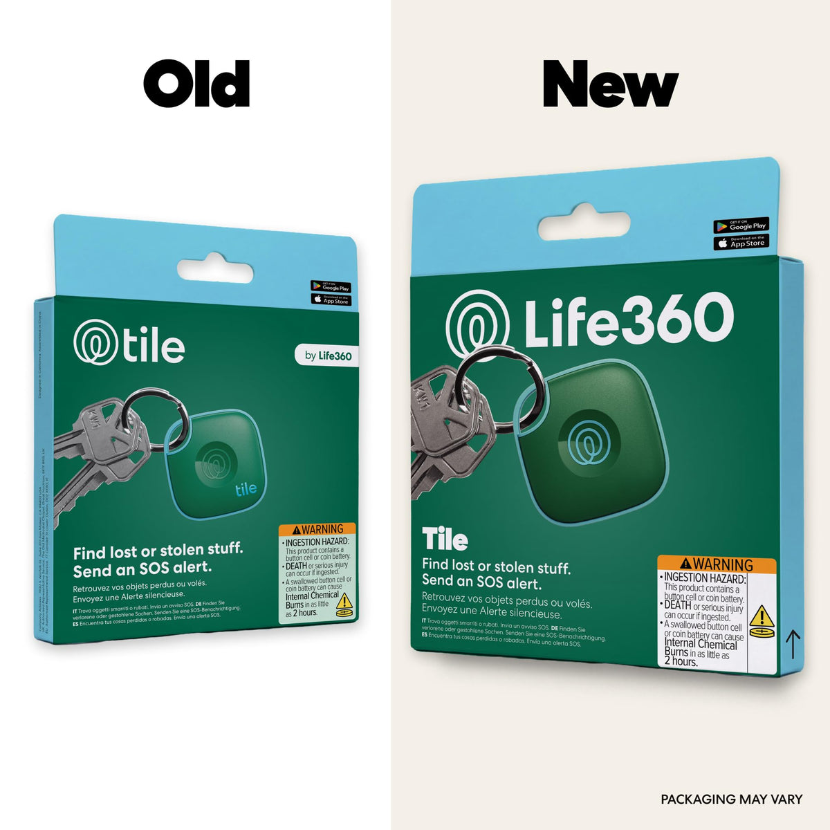 Life360 Tile - Bluetooth Tracker, Keys Finder and Item Locator for Keys, Bags and More. Phone Finder. Both iOS and Android Compatible. 1-Pack (Black)