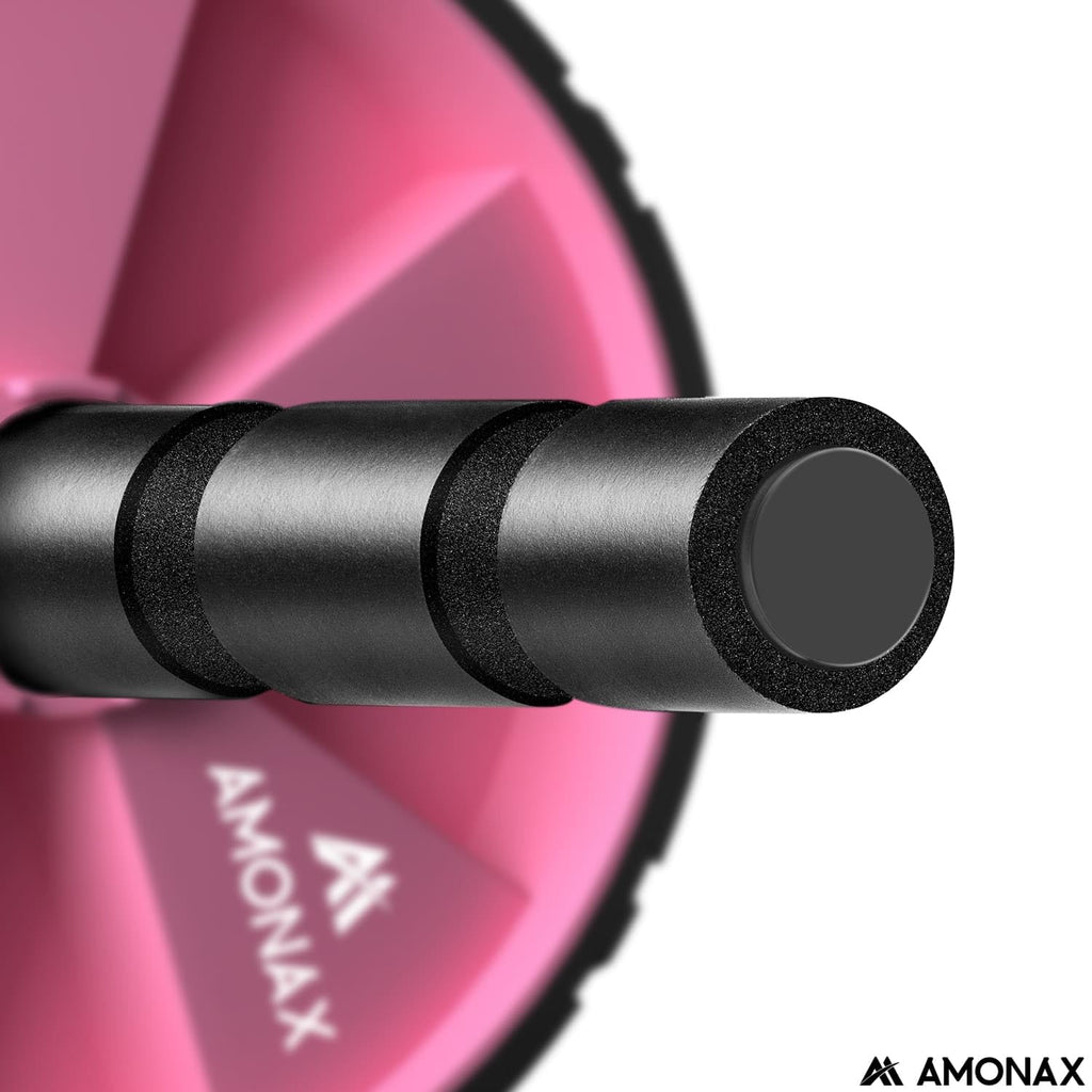 Amonax Convertible Ab Wheel Roller with Large Knee Mat for Core Abs Rollout