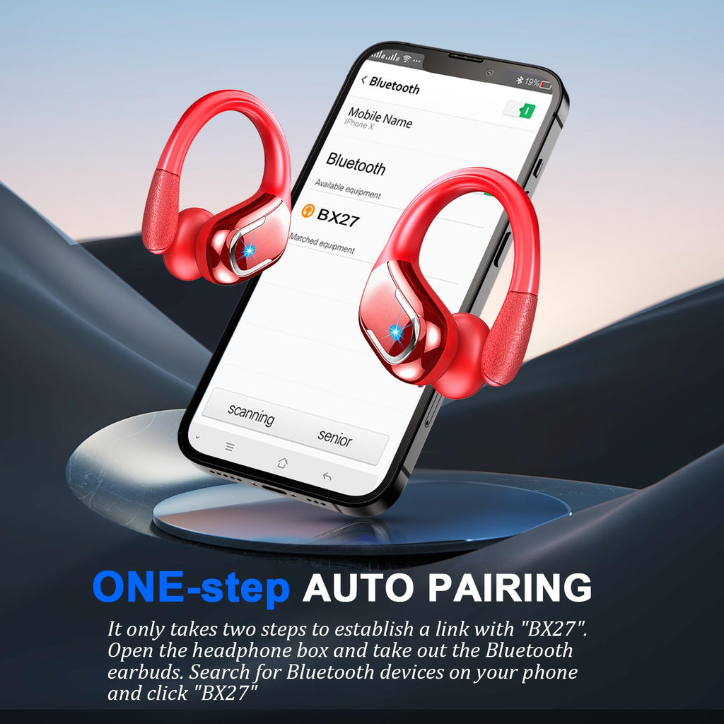 Wireless Earbuds Sports, 75Hrs Bluetooth 5.4 Headphones, Bass Hi-Fi Stereo