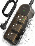 Outdoor Power Strip Weatherproof, 3 AC Outlets, 5FT Extension Cord