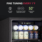 Icyglee 126 Can Mini Fridge, 3.2 Cu.Ft Beverage Refrigerator, Drink Cooler