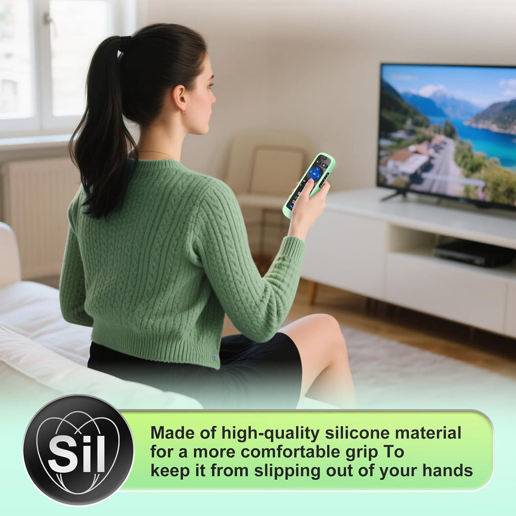 for Roku-Remote-Cover,Glow in The Dark Silicone Protective Case