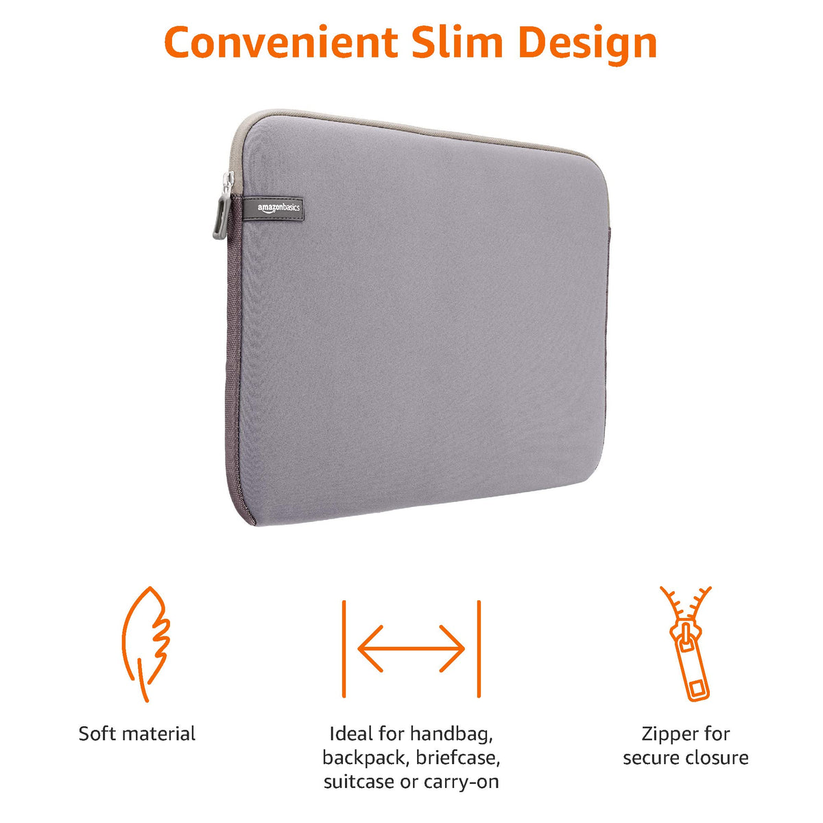 Amazon Basics 29.5 cm Laptop Sleeve Case in Black