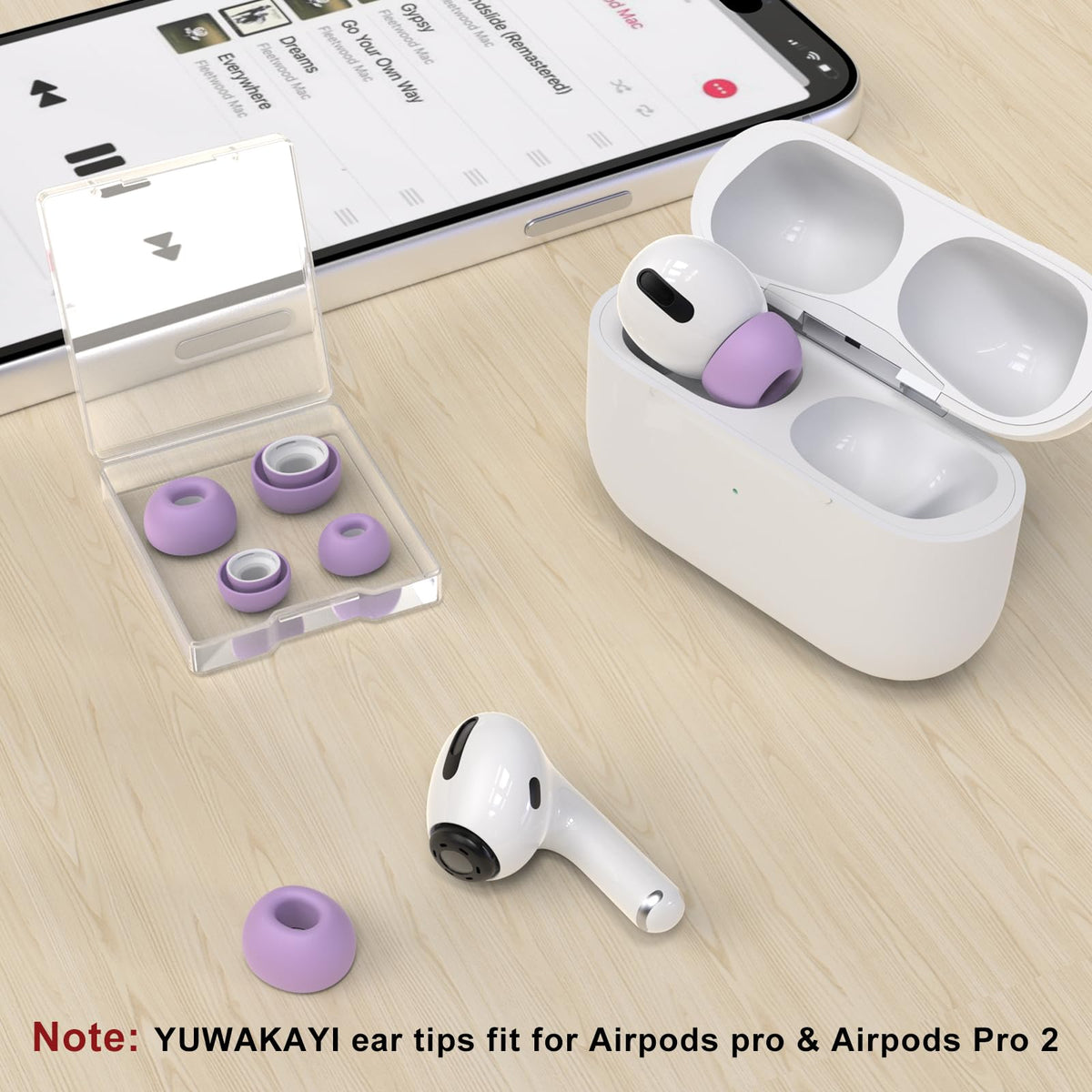 3 Pairs Replacement Ear Tips for AirPods Pro 2nd & 1st(Small, Black)