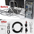 24Pcs Silicone Cable Ties, Cord Organizer Cable Management-Multi