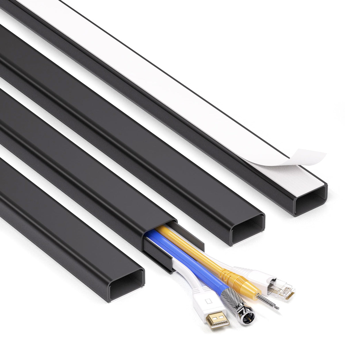 ZhiYo 43" Cord Covers for Wires on Wall, Beige Cord Hider, 0.7" W x 0.4" H