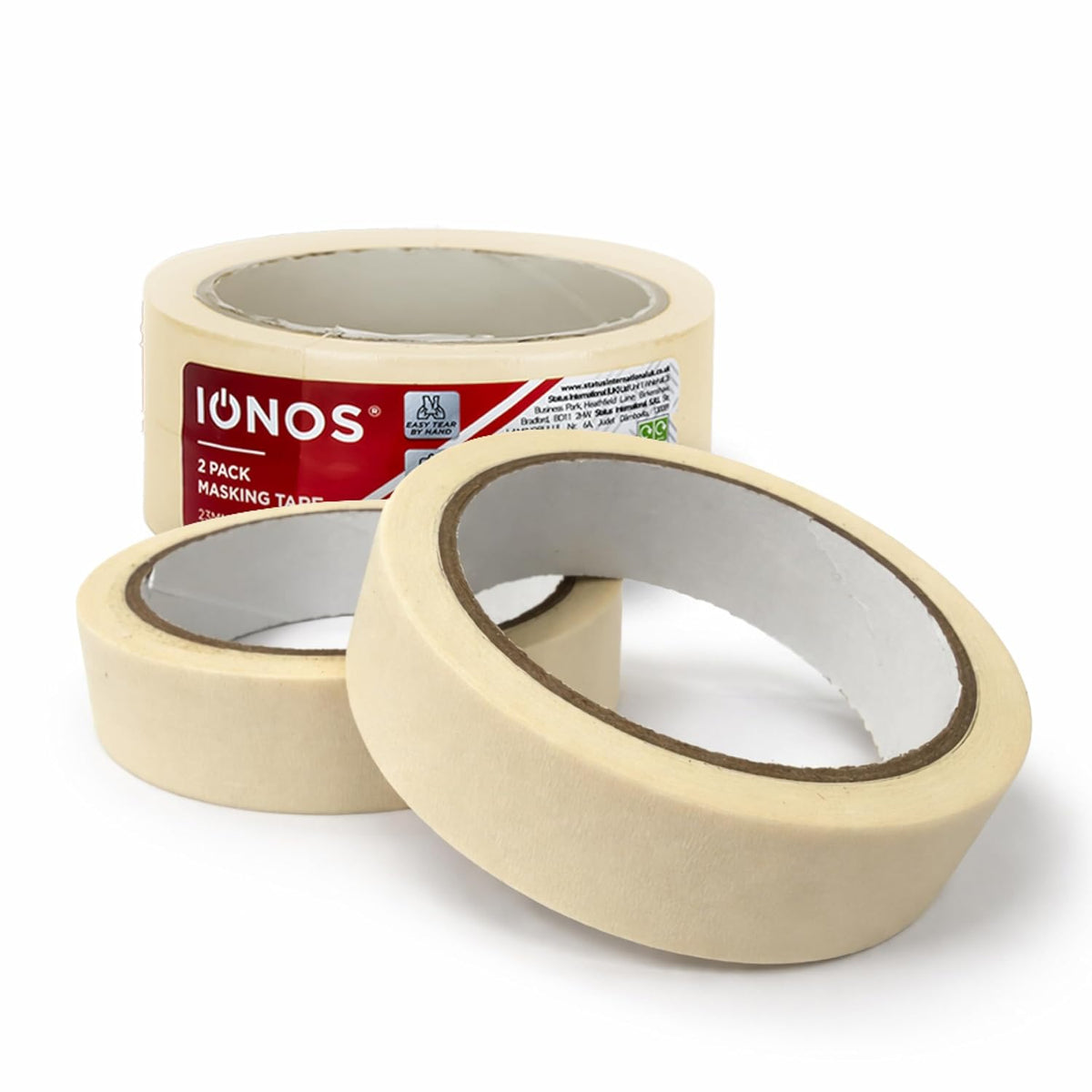Status IONOS Masking Tape, Multi Surface, Pack of 2, 23mm x 20m
