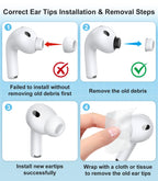 3 Pairs Replacement Ear Tips for AirPods Pro 2nd & 1st(Small, Black)