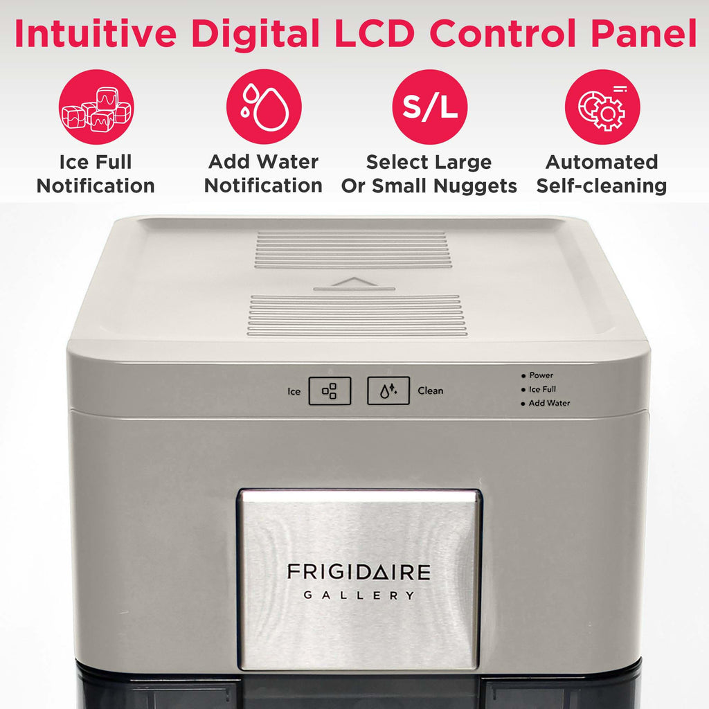 Frigidaire, 26 lb per day, Countertop Bullet Ice Maker, Stainless Steel