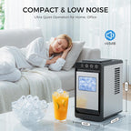 COWSAR Nugget Countertop Ice Maker, Automatic Ice Dispenser, 33 lbs/Day Chewable Pellet Ice Machine with Self-Cleaning & Measured Dispensing, Portable Ice Maker for Home, Kitchen, Office