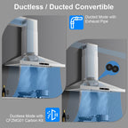 24 inch Range Hood, Ducted/Ductless Range Hood 450CFM, Wall Mount