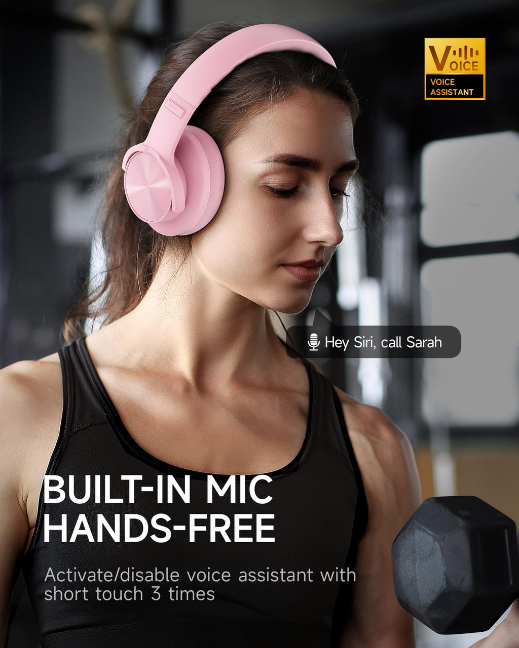 Picun B8 Wireless Bluetooth Headphones, 120H Playtime, 3EQ Modes, Black