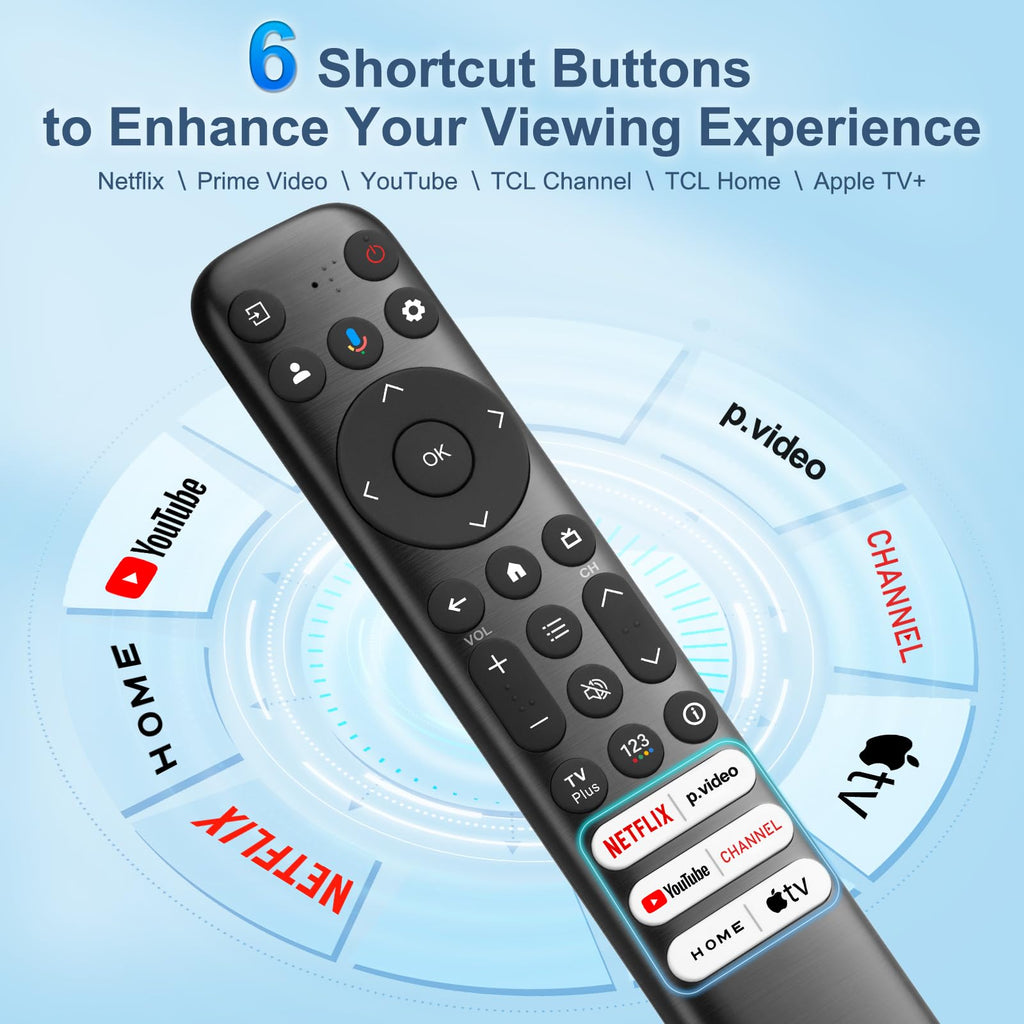 Only for TCL Google TV Remote Control Replacement, Responsive, No Setup
