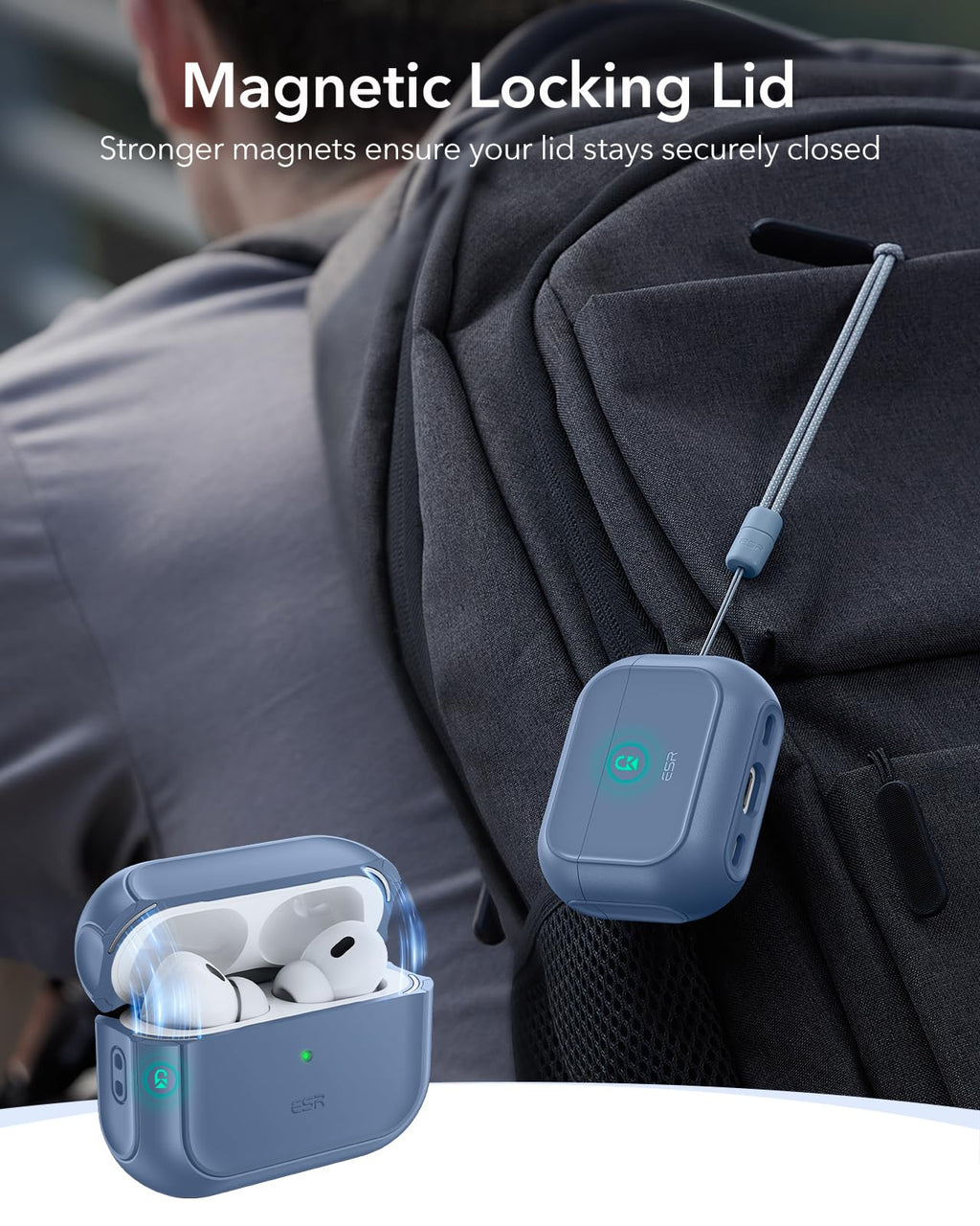 ESR for AirPods Pro 3 Case, Compatible with MagSafes, Purple