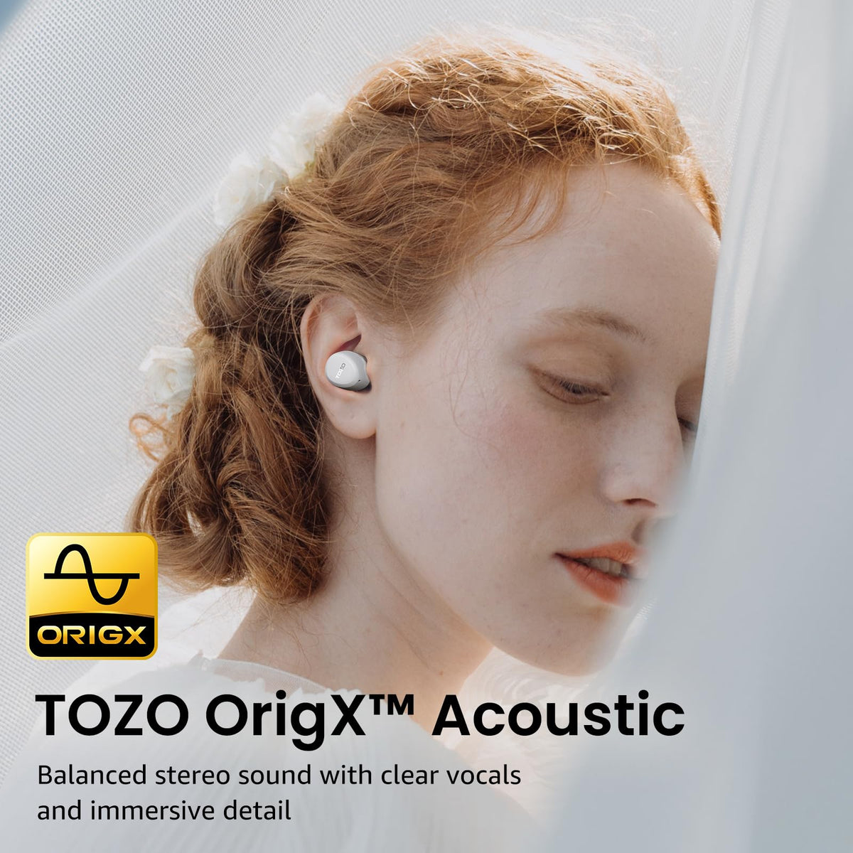 TOZO A1 Wireless Earbuds Bluetooth 5.3 Light Weight in Ear Headphones