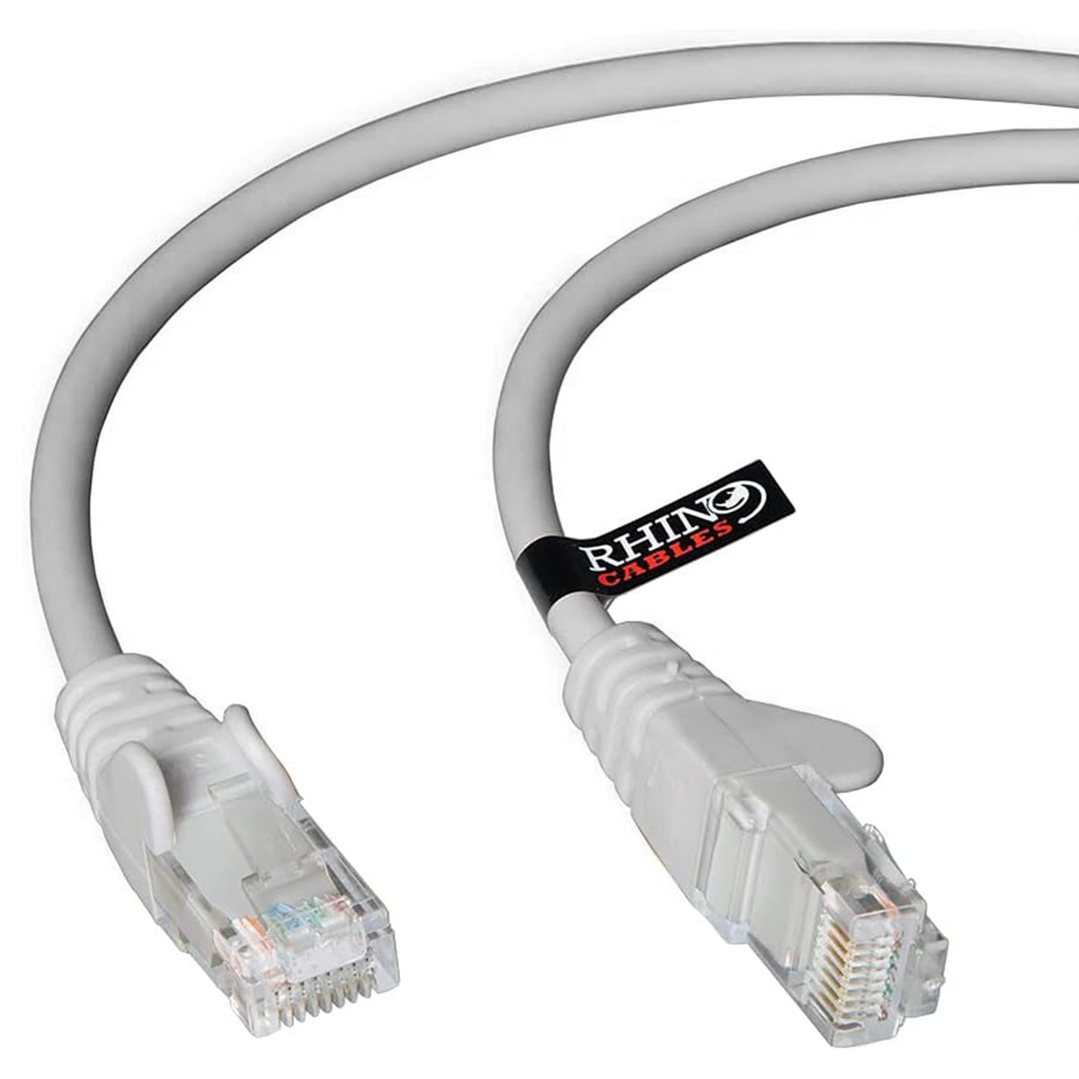 rhinocables CAT 5e High-Speed Ethernet Cable - Reliable LAN Network RJ45 Cable for Fast Internet & Data Transfer | Durable WiFi Broadband Cable for Gaming & Streaming, (10m, Grey, Pack of 3)