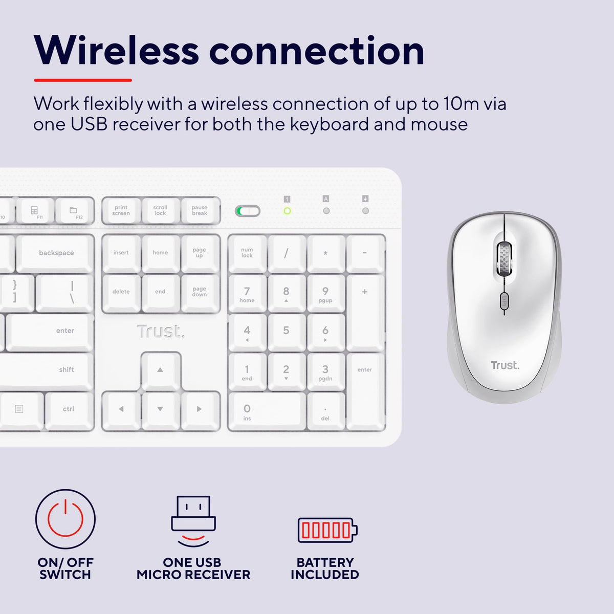 Trust Taro Wired Keyboard and Mouse Set QWERTY UK Layout, Black