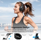TOZO HT3 Hybrid Noise Cancelling Wireless Headphones, 90H Over Ear Headset