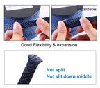 100ft - 1/2 inch PET Expandable Braided Sleeving – Black – Alex Tech Braided Cable Sleeve