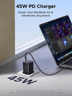 UGREEN 45W USB C Charger 5 Port GaN Fast Wall Plug Compact Power Adapter
