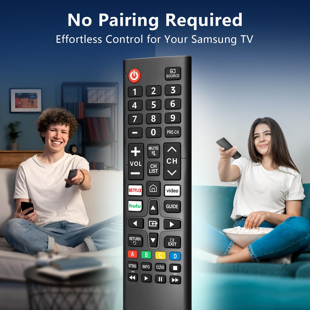 (Pack of 2) Replacement Remote Control Compatible for Roku TV,for TCL Roku/for Hisense Roku/for Onn Roku(Not for Roku Stick,Box and Players)