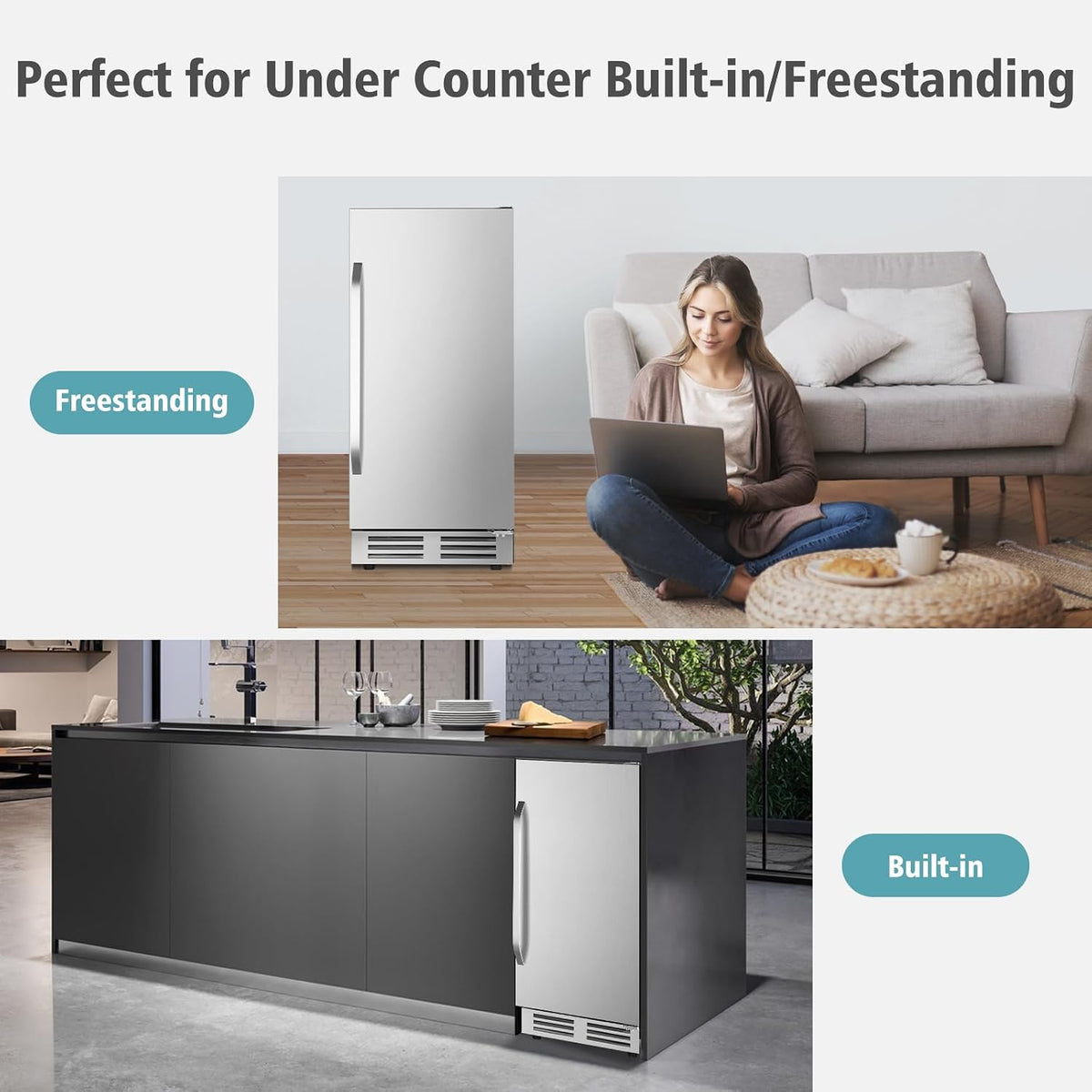Mini Beverage Refrigerator Cooler -Small Beverage Fridge 1.4cu.ft