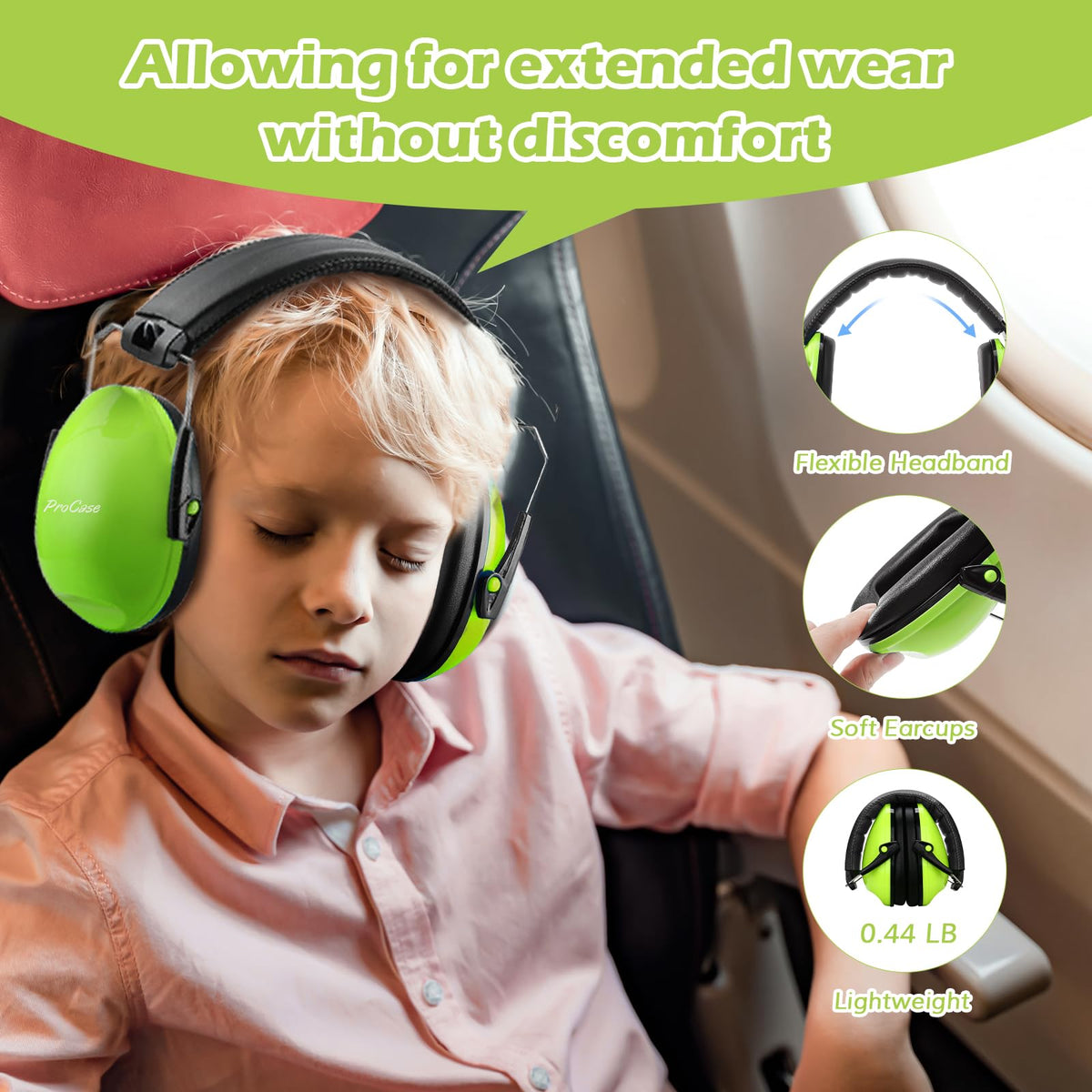 ProCase Ear Defenders for Children/Toddlers 3-16 Years SNR 27dB -Purple