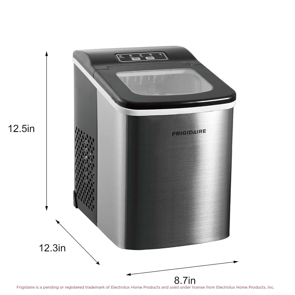 Frigidaire, 26 lb per day, Countertop Bullet Ice Maker, Stainless Steel
