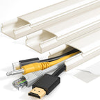 Yecaye TV Cord Hider, 42in Cord Cover Wall Mounted, W1.18in H0.6in, Beige