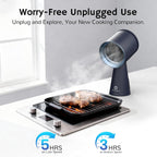 AIRTHEREAL Portable Range Hood with Rechargeable Battery, 3-Speed Suction