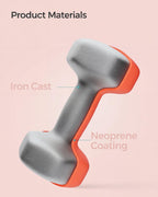 SONGMICS Hex Neoprene Dumbbells, 1/2/3/4/5KG Pair Weights for Fitness Training