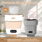 JUJOJB Portable Washing Machine, Folding 20L Mini Washer and Spin-Dryer