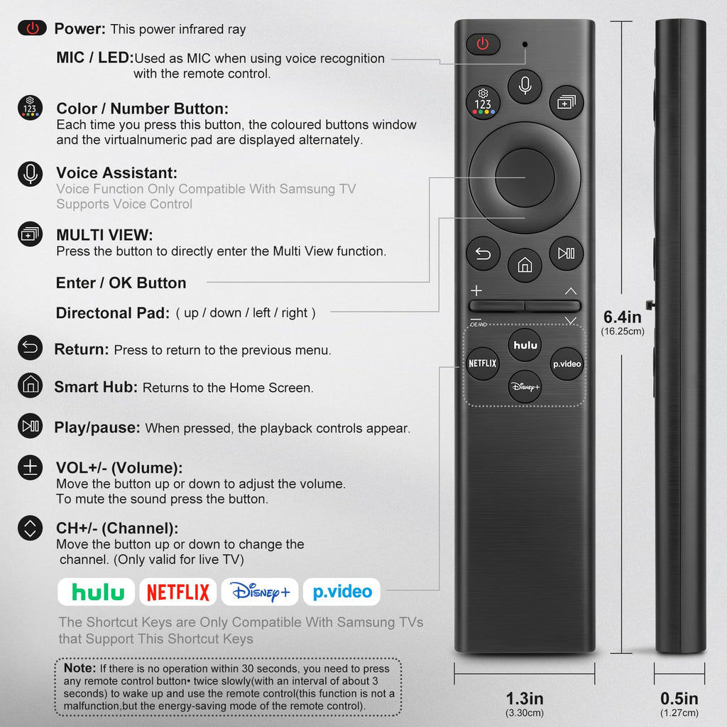 Universal-TV-Remote-Control for Samsung LG Vizio Roku TCL Hisense Sony TVs