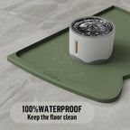 OHMO Silicone Cat Food Mat for Food&Water Bowls, 46x25cm, Honey