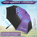 NINEMAX Large Golf Umbrella Windproof Strong 54/62/68 Inch,Extra Big Golf Umbrellas Automatic Open Double Canopy for Gents Women