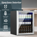 DOGHLY 0.95 Cu.Ft Mini Fridge Mirror Door for Beverages & Skincare, 24 Cans